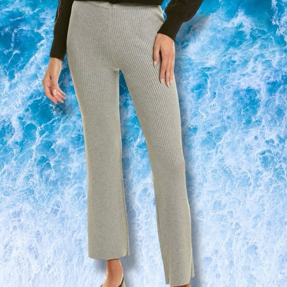 NWT 525 America ‘Gabby’ Women's Gray Ribbed Sweater Knit Pants Size Small - Picture 1 of 6